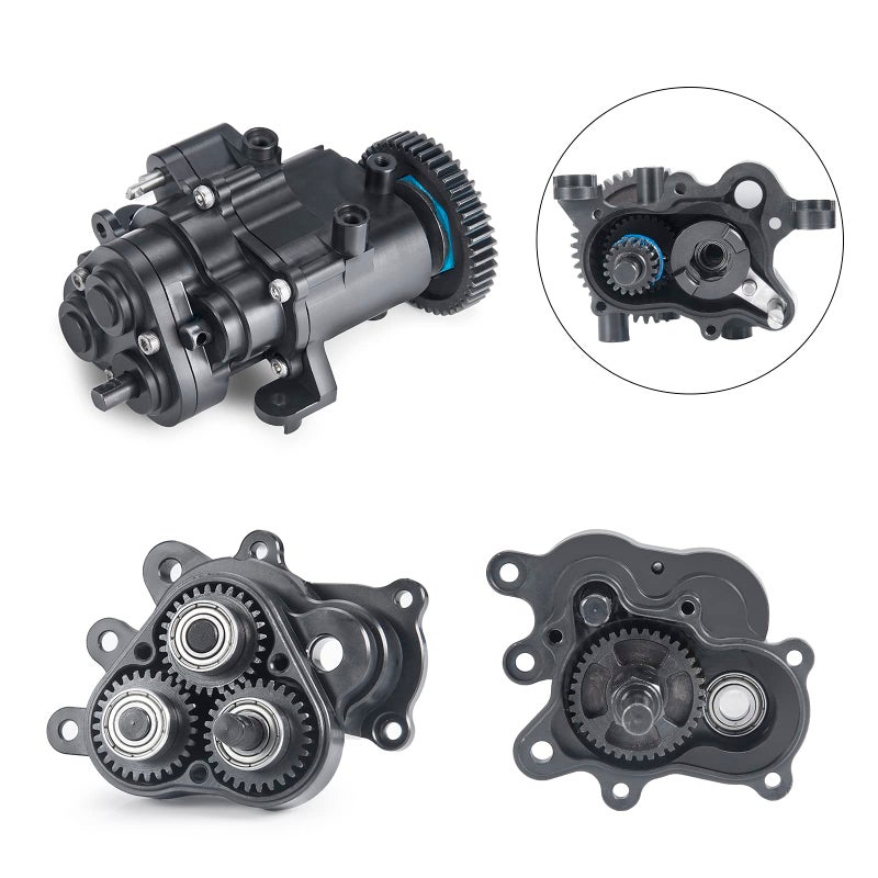 RCLIONS CNC Aluminum Metal Transmission Case Gearbox with Steel Gear for TRX4 T4 1/10th RC Crawler Car - Image 4